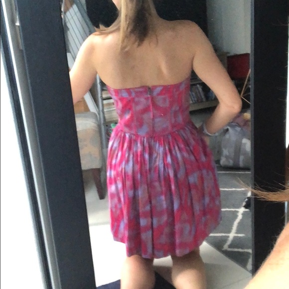 Rebecca Taylor sz 4 strapless bustier tie dye dres - Picture 2 of 5